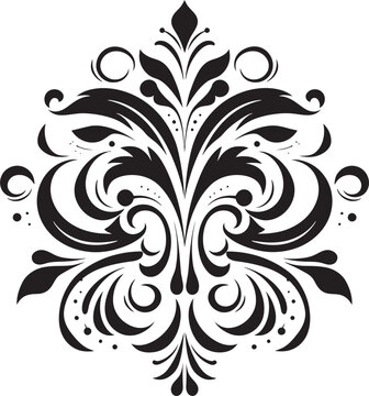 Elegant Simplicity Ornament Design Vector Refined Decor Black Ornament Icon