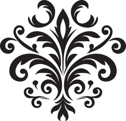 Detailed Sophistication Vector Design Icon Stylish Ornamental Touch Black Icon Design