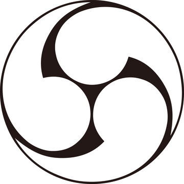 江戸　馬飾り　真鍮　家紋　杏葉(ぎょうよう) 右三つ巴紋 江戸 馬飾り 真鍮 家紋 杏葉(ぎょうよう) 右三つ巴紋 江戸馬飾り