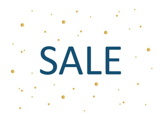 Sale banner on white background