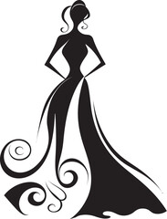 Runway Radiance Iconic Dress Emblem Glamorous Signature Womans Black Logo Dress