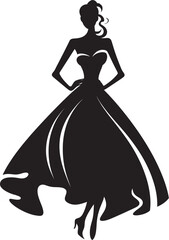 Couture Signature Vector Dress Icon Fashionistas Dream Black Logo Dress