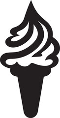 Chilled Euphoria Black Logo Cone Tempting Swirls Ice Cream Cone Design