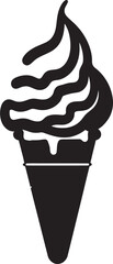 Scoopfuls of Delight Ice Cream Logo Icon Cool Cones Black Logo Ice Cream Emblem