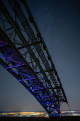 Night sky with metal structure