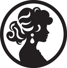 Frozen Delight Black Emblem Icon Swirly Indulgence Cone Logo Emblem