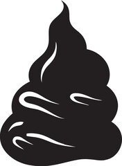 Frozen Temptation Ice Cream Cone Vector Swirled Delight Black Emblem Treat