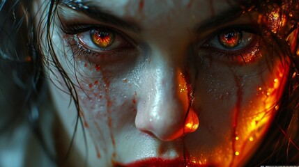 vicisle Vampire, visible sharp long pointed vampire fangs