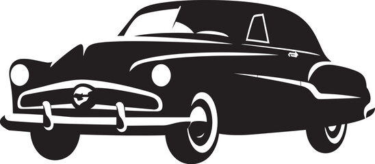 Vintage Classics Car Emblem Icon Historical Wheels Black Vintage Icon
