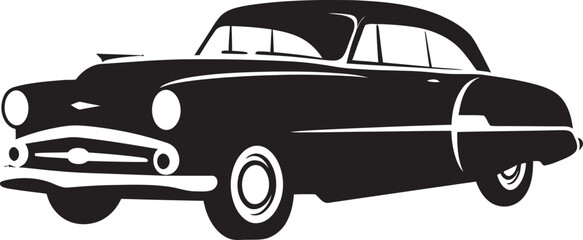 Retro Revival Black Vintage Logo Classic Allure Vintage Car Icon