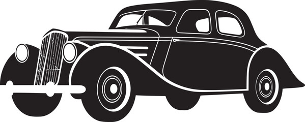Timeless Treasures Vintage Emblem Icon Retro Splendor Black Car Logo