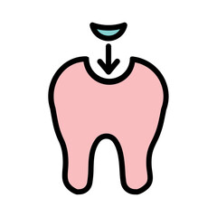 Care Decay Dental Filled Outline Icon