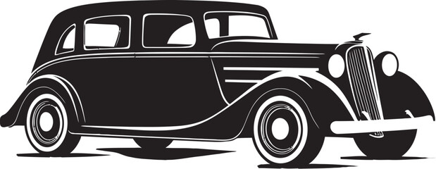 Vintage Charm Logo Icon Design Nostalgic Rides Black Vintage Emblem