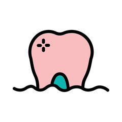 Care Dental Drop Filled Outline Icon