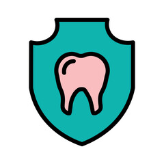 Care Dental Protect Filled Outline Icon