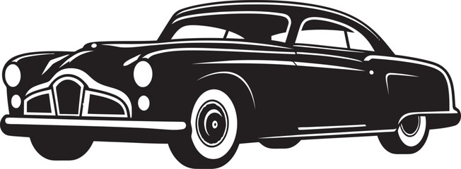 Ride Through Time Black Vintage Design Legacy Wheels Vintage Car Emblem