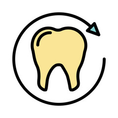 Care Dental Repair Filled Outline Icon