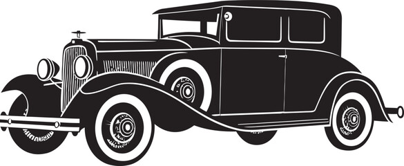 Retro Revival Car Logo Icon Timeless Treasures Black Vintage Emblem