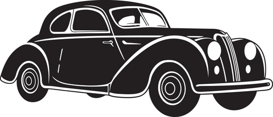 Classic Elegance Black Vintage Design Vintage Radiance Car Emblem Icon