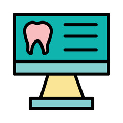 Dental Care Bill Filled Outline Icon