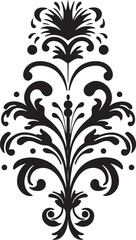 Victorian Essence Deco Logo Emblem Delicate Elegance Black Filigree Icon