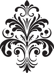 Elegant Scrolls Black Deco Design Regal Embellishments Filigree Logo Icon