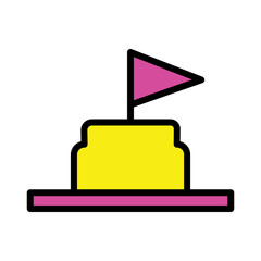 Diving Flag Travel Filled Outline Icon