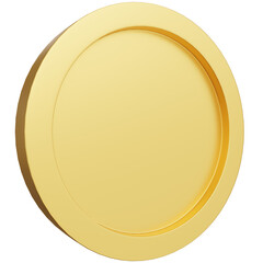 3d render of golden coins icon.