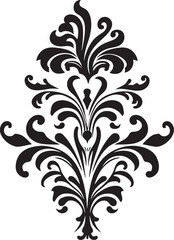 Filigree Reverie Black Deco Emblem Timeless Opulence Vintage Logo Icon