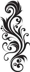 Fototapeta premium Elegant Artistry Black Logo Design Victorian Elegance Filigree Emblem Icon