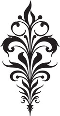 Opulent Engravings Vintage Logo Design Baroque Splendor Black Filigree Icon