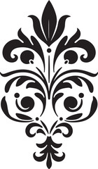 Regal Engravings Black Icon Emblem Gilded Accents Vintage Deco Design