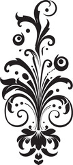 Ornate Legacy Vintage Filigree Icon Timeless Scrolls Black Emblem Design