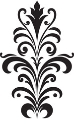 Antique Craftsmanship Black Logo Icon Elegant Detailing Vintage Filigree Emblem