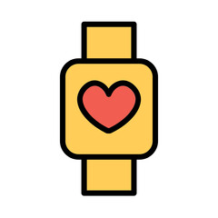 Health Sports Watch Filled Outline Icon