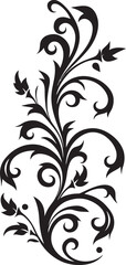 Ornate Classics Filigree Emblem Artisanal Beauty Black Icon Design