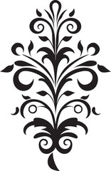 Obraz premium Gilded Flourishes Vintage Black Design Delicate Mastery Black Emblem Icon