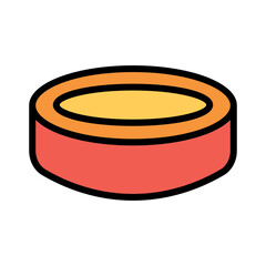 Health Puck Sport Filled Outline Icon