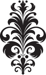 Artisanal Beauty Black Icon Design Victorian Flourish Vintage Filigree