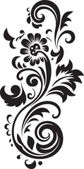 Filigree Beauty Black Icon Emblem Regal Essence Vintage Black Filigree