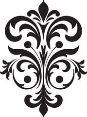 Opulent Artistry Black Logo Filigree Baroque Reverie Vintage Black Emblem