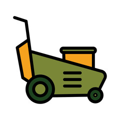 Cutter Grass Machine Filled Outline Icon