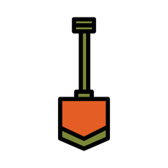 Dig Shovel Tool Filled Outline Icon