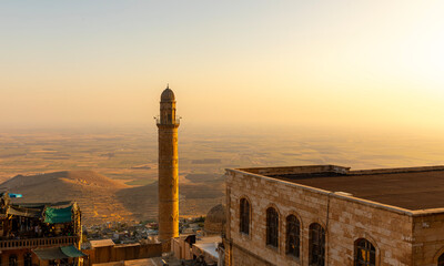Ancient and stone houses of Old Mardin (Eski Mardin) with Mardin Castle, Located South Eastern of...