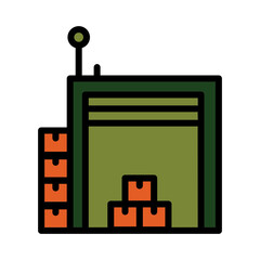 Boxes Delivery Farming Filled Outline Icon