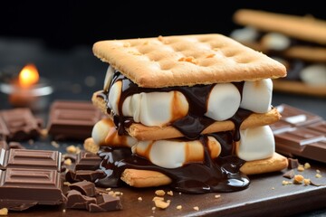 Delicious Graham Cracker, Marshmallow and Chocolate S’more - 702271354