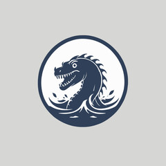 Sea Monster Logo Design EPS format Very Cool
