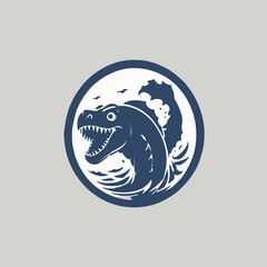 Sea Monster Logo Design EPS format Very Cool