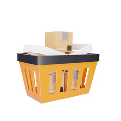 Shopping Basket and cardboard