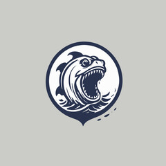 Sea Monster Logo Design EPS format Very Cool